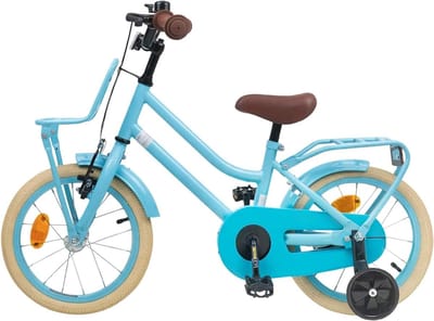 Kinderfiets 14 Inch - Jongensfiets Meisjesfiets - Buiten Spelen - Stevig Stalen Frame - 14 inch - Lichtblauw