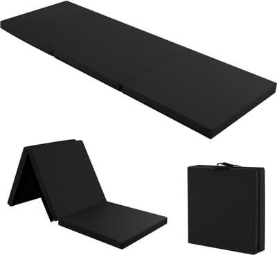 COSTWAY 180 x 60 x 5 cm, zachte vloermat, inklapbaar, gymnastiekmat, draagbaar, yogamat, waterafstotend, turnmat, antislip, klapmat, fitnessmat