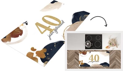Keukenloper - Loper keuken - Huwelijk - 40 jaar getrouwd - Spreuken - Quotes - 120x60 cm - Keukenloper vinyl