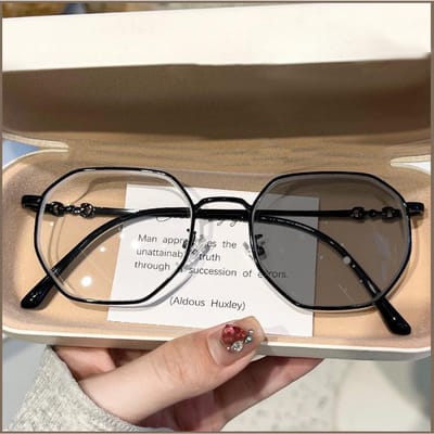 Anti-blauw Licht Koreaanse Stijl Progressief Kleurveranderende Bril Stijlvolle Unisex Student Oogbescherming 7752 -3.25 gray