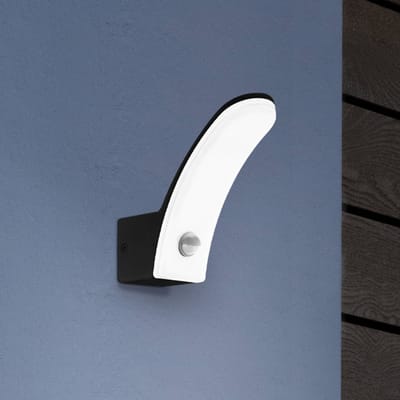 EGLO LED-buitenwandlamp met sensor Fiumicino 11 W zwart