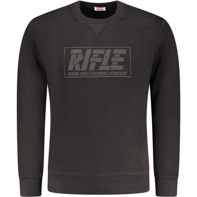 Rifle Zwarte Katoenen Heren Sweatshirt