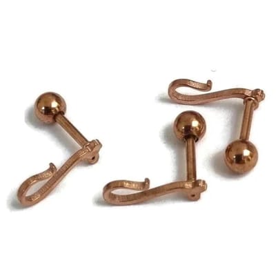 Aramat Jewels | Piercings | Rosékleurige Piercing Piercing - oorpiercing | Slang-12x5mm | |10mm | Staal | Volwassenen | Verkleurd niet