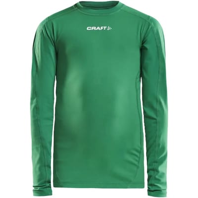 Craft Pro Control Compression Shirt Lange Mouw Kinderen - Groen | Maat: 134/140