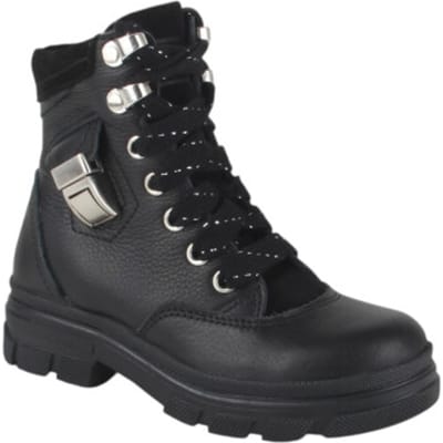 Twins 325670-589W2 meisjes veterboots maat 27 zwart