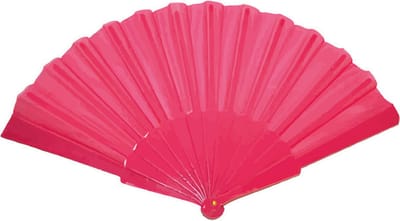 Handwaaier/Spaanse waaier - roze - polyester - Verkoeling in de zomer - 41 x 22 cm