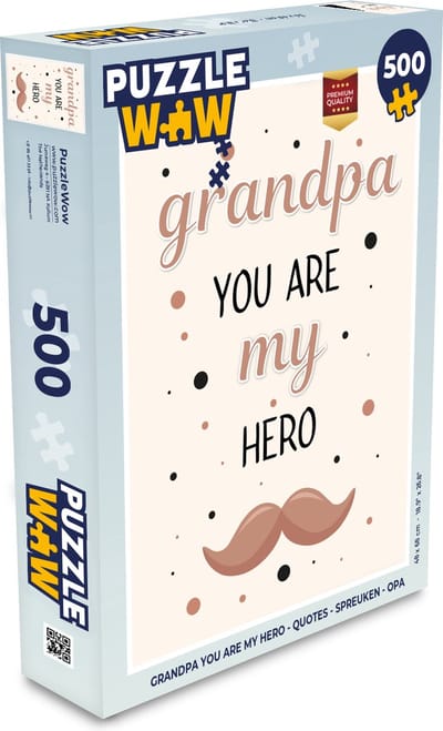 Puzzel Grandpa you are my hero - Quotes - Spreuken - Opa - Legpuzzel - Puzzel 500 stukjes