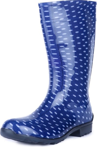 Ladeheid LA-LMG-967-Ilse Dames Regenlaarzen - Rubber – Hoog - PVC - Waterdicht – Zwart – 41