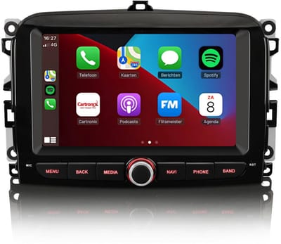 Carplay autoradio voor Fiat 500L | 2015 t/m 2018 | Android 13 | Draadloos Apple Carplay & Android auto | 4GB + 64GB | 8-Core processor | Cartronix | 2025 model | 2015 2016 2017 2018 | Bluetooth & Wifi