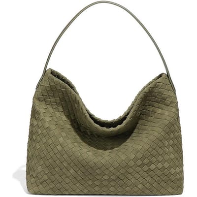 Retro Matte Draagtas met hoge capaciteit, Handgeweven tas, Licht Luxe en Modieuze Single-shoulder Crossbody Dames Tas, Trendy Onderarmtas gray
