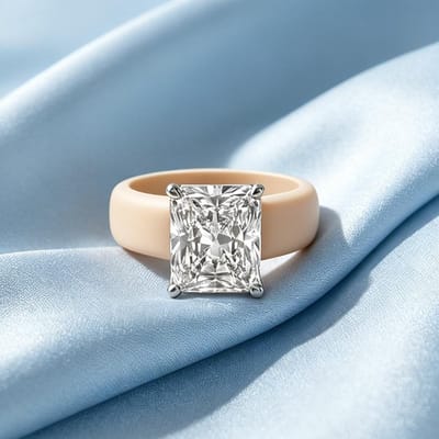 Bague carrée CZ en silicone beige tendance, caoutchouc élastique souple, alliance de sport, bague décontractée pour femmes au quotidien 10 gray