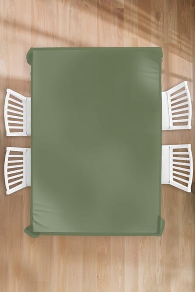 Tafelkleed - Tafellaken - 150x220 cm - Groen - Effen kleur - Olijfgroen - Binnen en Buiten