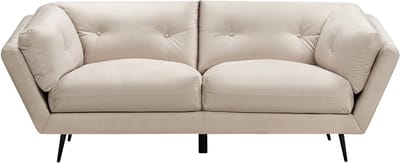 LENVIK - Driezitsbank - Beige - Fluweel
