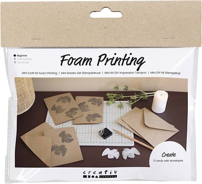 Creativ Company Mini Hobbyset Foam Druk Kaart met Duiven