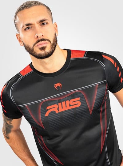 Venum x RWS Dry Tech Training T-shirt Zwart Rood - S