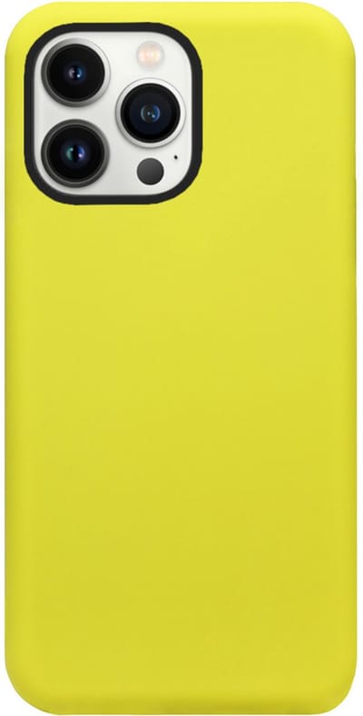 ADEL Premium Siliconen Back Cover Softcase Hoesje Geschikt voor iPhone 14 Pro - Geel