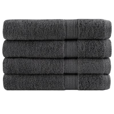 vidaXL - Saunadoeken - SOLUND - 4 - st - 600 - g/m² - 80x200 - cm - antracietkleur