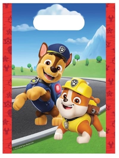 Paw Patrol - Giftbag- Rood - Tas - Kinderen ( 4 stuks)