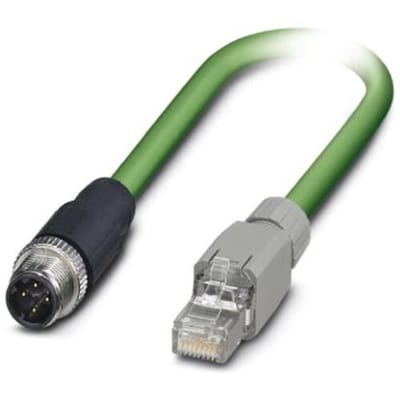 Phoenix Contact 1403496 M12 / RJ45 Netwerkkabel, patchkabel CAT 5e SF/UTP 3.00 m Groen Vlambestendig 1 stuk(s)