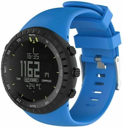 Siliconen Smartwatch bandje - Geschikt voor Suunto Core siliconen bandje - blauw - Strap-it Horlogeband / Polsband / Armband