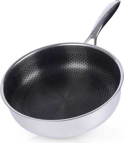 Koekenpan Edelstaal Diep COOKCELL 26 cm - Multifunctionele Pan voor Vlees - Groenten