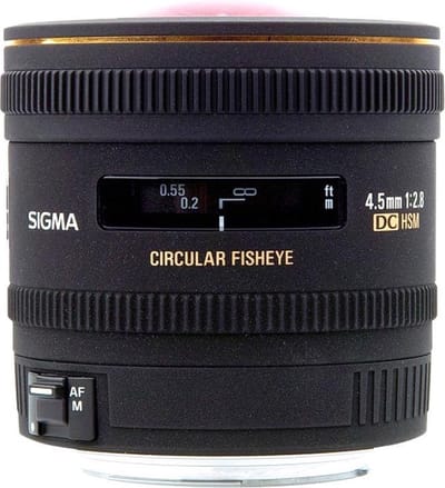 Sigma 4.5mm F/2.8 EX DC HSM Fisheye circ. Canon