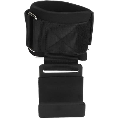 Crochets d'haltérophilie Sangle de poignet robuste avec revêtement antidérapant Support de poignée Power black