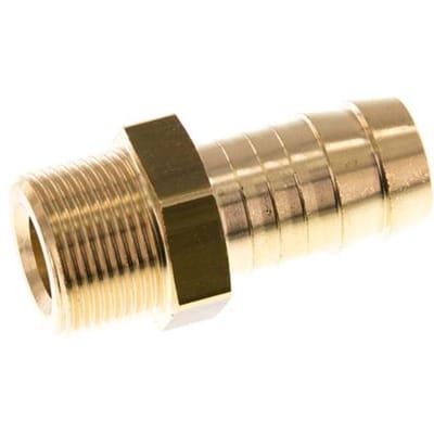 M24x1.5 Buitendraad x 19mm Messing Slangpilaar 16 Bar