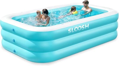 Archi Opblaasbaar Zwembad – Zwembad - 330 x 183 x 56 cm – Groot Familiezwembad Van Dik PVC – Voor Tuin, Achtertuin, Gazon En Feestjes