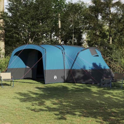 vidaXL - Familietent - voor - 12 - Personen - 12-persoons - Blauw - en - Grijs