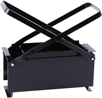 Brikettenpers - Papierpers - Pers - Voor Papier - Voor Tuin, Haard of Camping - Metaal - Zwart