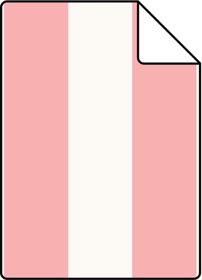 Proefstaal ESTAhome behang strepen licht roze en wit - 26.5 x 21 cm - 139906-S
