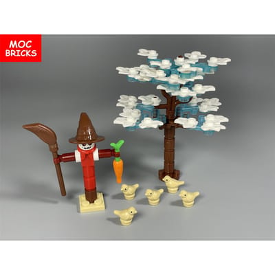 MOC Stenen Vogelverschrikker Stad Serie Veld Boerderij Accessoire Stad Bouwstenen Speelgoed ideaal voor Kinderen