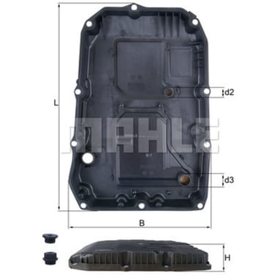 Oliepan, automatische versnellingsbak KNECHT HX 196 KIT