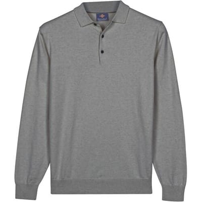 Baileys – Heren Trui – Poloshirt – Polo Pullover – Basic Pullover - Grijs - NOS8300-925
