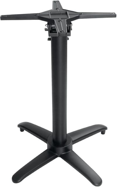 Zwarte Aluminium Flip Top Tafelbasis voor Binnen en Buiten