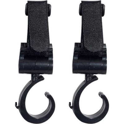 2 stuks kinderwagenhaak, accessoires voor kinderwagens, winkelhulpmiddel, multifunctionele kinderwagenhaak, multifunctionele winkelhaak voor kinderwagens zwart