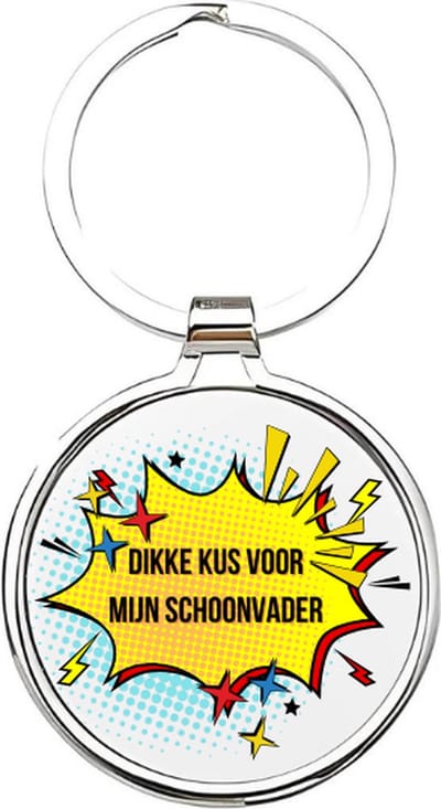 Akyol - dikke kus voor mijn schoonmoeder Sleutelhanger - Schoonmoeder - de leukste schoonmoeder - schoonmoeder sleutelhanger - mama sleutelhanger - sleutelhanger mam - familie sleutelhanger - moederdag cadeautje - mama cadeau - mom - 4 x 7,5 CM