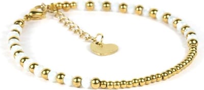Heaven Eleven - dames - Enkelbandjes - Goud - RVS - 2mm - verstelbaar 23cm + 4cm