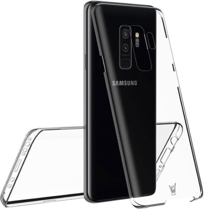 Hoesje geschikt voor Samsung Galaxy S9 - Voor en Achterkant 360 Graden Bescherming Shockproof Siliconen Gel TPU Case Screenprotector Transparant Cover Hoesje - (0.5mm)