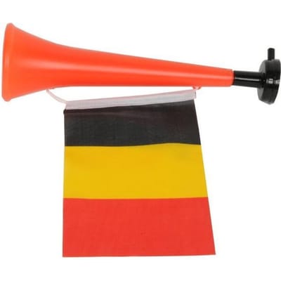 Hoorn met Belgische Vlag 28 cm – Supporters Toeter België Fans