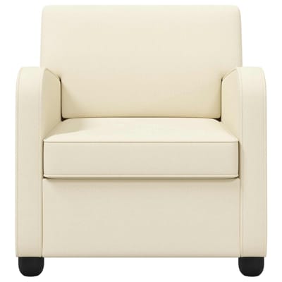 vidaXL - Fauteuil - Crèmekleurig - fluweel