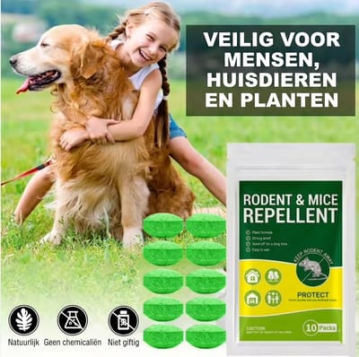 Diyá. Rattenverjager & Muizenverjager - 10 Stuks - Afweermiddel met Natuurlijke Pepermuntolie - Diervriendelijk - Effectief tegen Muizen, Ratten, Spinnen, Kakkerlakken & Ongedierte - Binnen & Buiten