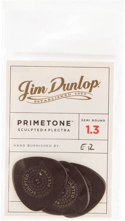 Jim Dunlop Primetone - Plectrums - Smooth Semi-Rond - Ultex 1,30 mm - Player's Pack 3 Stuks