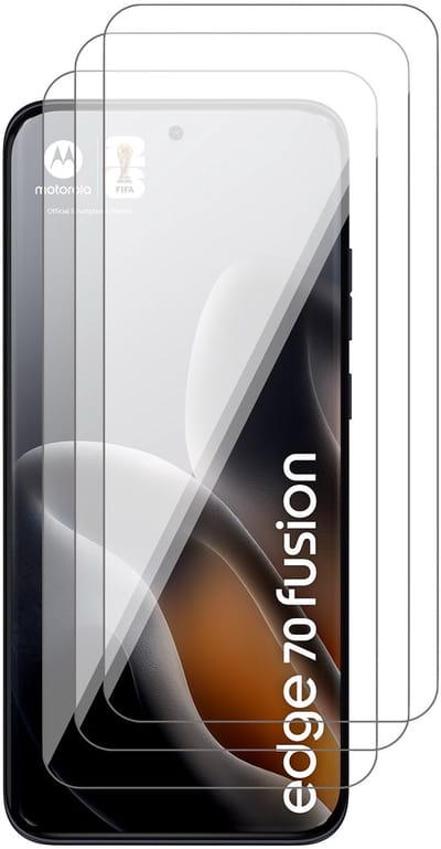 Screenprotector geschikt voor Motorola Moto Edge 70 Fusion – 3 Stuks – Full Cover Gehard Glas – Edge Protection – 9H