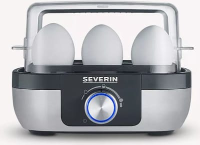Severin EK 3169 Eierkoker – Voor 6 eieren – Pocheerinzet – Elektronische kooktijdregeling