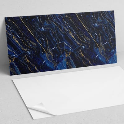 Coloray Wandpanelen Zelfklevend - Abstract marmerpatroon PVC Wandpaneel - 100 cm x 50 cm - Marine Wandbekleding Zelfklevend - 1 stuk - Texturen Wandpanelen Zelfklevend - Keuken Wandpanelen - Wandpanelen Badkamer