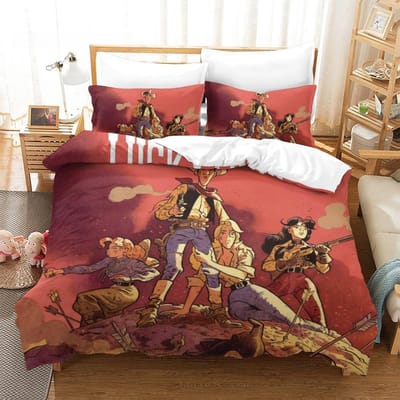 Nieuwe Lucky Le Beddengoed Collectie Enkel Tweepersoons Volledig Queen King Size Bed Collectie Volwassene Kind Slaapkamer Dekbedovertrek Collecties 3D Anime Met Beddengoed C US King 264x228cm