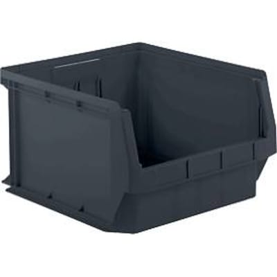 Magazijnbak LF 543 SSI Schäfer - gerecycled polypropeen - L 500 x B 470 x H 300 mm - 57 l - ijzergrijs - 10 stuks