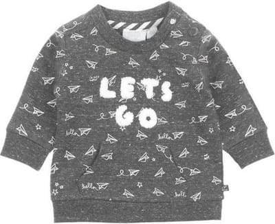 Feetje Sweater AOP Flying By Antraciet Melange MT. 68